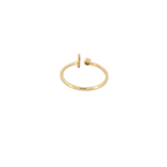 Load image into Gallery viewer, 14k Solid Gold Circle and Rectangle Diamond Ring.