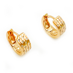 Load image into Gallery viewer, 14K Solid Gold Diamond Huggies Earrings