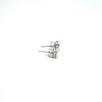 Load image into Gallery viewer, ESH59106W. 14k Solid White Gold Diamond Rectangle Studs