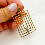 Load image into Gallery viewer, DP483. Diamond & Sterling Silver Rectangle Pendant