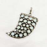 Load image into Gallery viewer, DSP042. Diamond Silver Gemstone Horn Pendant