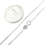Load image into Gallery viewer, 14K Solid White Gold Wheat Necklace. 020SP3T4WG
