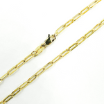 Load image into Gallery viewer, Solid Gold Flat Paperclip Necklace