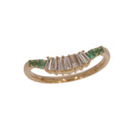 Load image into Gallery viewer, RFF19754EM. 18K Solid Gold Diamond & Emerald Ring