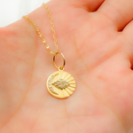 Load image into Gallery viewer, 14K Gold Diamond Charm with Moon and Sun. GDP521