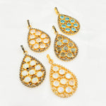 Load image into Gallery viewer, DSP05. Diamond Silver Gemstone Drop Pendant