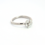 Load image into Gallery viewer, 14k Solid Gold Diamond Flower Ring.