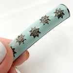 Load image into Gallery viewer, Diamond Sterling Silver Long Rectangle Star Enamel Connector