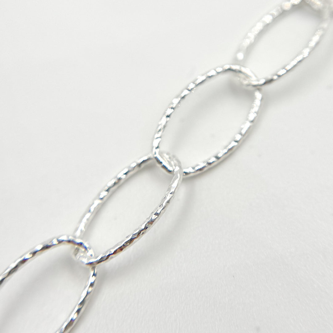 Shop Sterling Silver Diamond Cut Oval Link Chain
