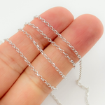 Load image into Gallery viewer, Silver Cable Link Chain