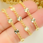 Load image into Gallery viewer, V162GP. Gold Plated Sterling Silver Curb and Marina Diamond Cut Link Chain