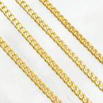 Load image into Gallery viewer, Gold Plated Matte Sterling Silver Flat Curb Chain