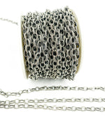 Load image into Gallery viewer, Oxidized 925 Sterling Silver Textured 7x5mm Oval Link Chain. V25OX
