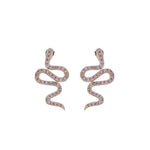 Load image into Gallery viewer, EFD54359EM. 14K Solid Gold Diamond and Emerald Snake Studs