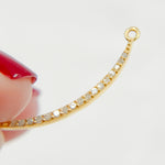 Load image into Gallery viewer, DC071. Diamond Sterling Silver Bar Pendant