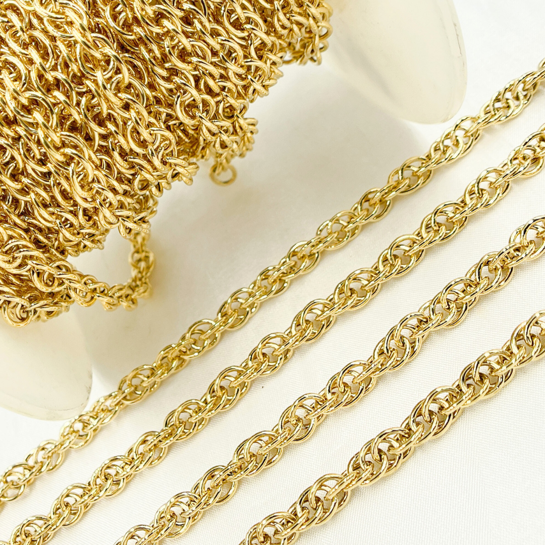 Y104GP. Gold Plated 925 Sterling Silver Rope Chain