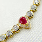 Load image into Gallery viewer, NK401328. 14K Solid Gold Diamond and Gemstone Necklace