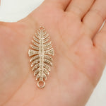 Load image into Gallery viewer, DC966. Diamond Sterling Silver Leaf Shape Connector