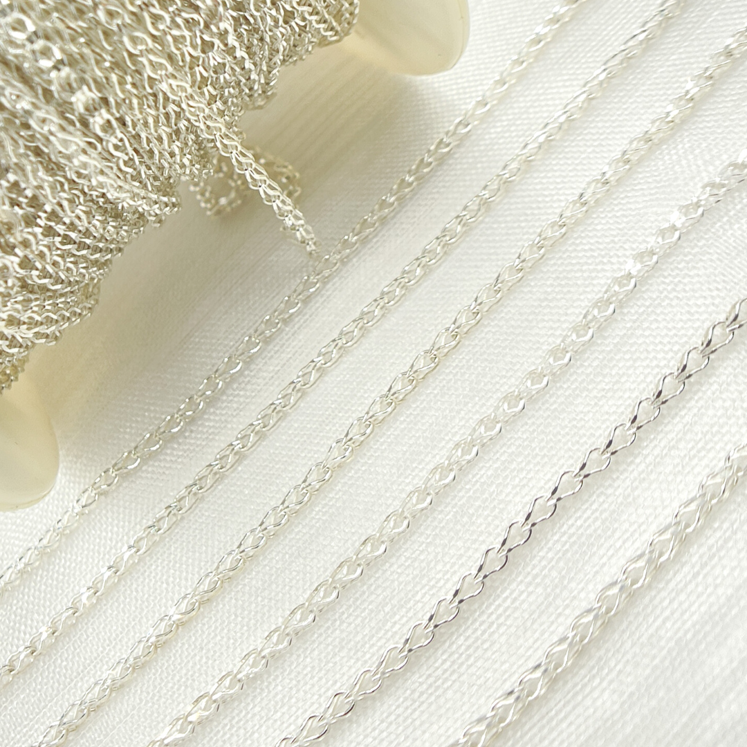Z32SS. Sterling Silver 1.7mm Wheat Chain