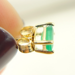 Load image into Gallery viewer, ESI59090EM. 14k Solid Yellow Gold Emerald Studs