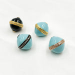 Load image into Gallery viewer, Shop Now Silver Round Enamel Bead