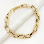 Load image into Gallery viewer, 14K Yellow Gold Hollow Smooth and Flat Paperclip Bracelet