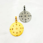 Load image into Gallery viewer, DP349. Diamond Sterling Silver Round Pendant