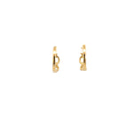 Load image into Gallery viewer, EHF57038. 14K Solid Gold Diamond Chain Hoops