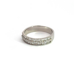 Load image into Gallery viewer, 14K Solid White Gold Baguette Diamond Ring.