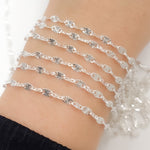 Load image into Gallery viewer, Silver Textured Marina Chain