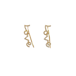 Load image into Gallery viewer, Buy 14K Solid Yellow Gold and Diamonds LOVE Dangle Earrings