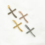Load image into Gallery viewer, DC325. Diamond Sterling Silver Cross Pendant