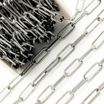 Load image into Gallery viewer, Black Rhodium 925 Sterling Silver Paperclip Chains
