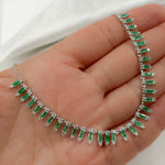 Load image into Gallery viewer, NFP70815. 14K Solid Gold Diamond and Gemstone Bars Necklace