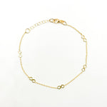 Load image into Gallery viewer, BRSET399. 14k Solid Yellow Gold Infinity Link Bracelet