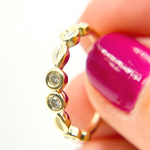 Load image into Gallery viewer, 14K Solid Gold Diamond Ring.