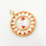Load image into Gallery viewer, 14K Solid Gold Round Pendant