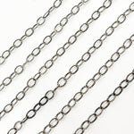 Load image into Gallery viewer, Oxidized Sterling Silver Twisted Cable Oval Link Chain
