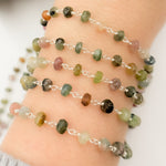 Load image into Gallery viewer, Multi Tourmaline Sterling Silver Wire Chain