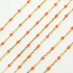 Load image into Gallery viewer, Shop Plated Sterling Silver Enamel Orange Color Chains
