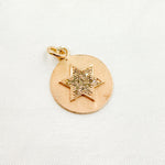 Load image into Gallery viewer, Diamond Sterling Silver Round Star Charm