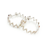 Load image into Gallery viewer, 14k Solid White Gold Fancy Hoops