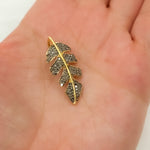 Load image into Gallery viewer, DC446. Diamond Sterling Silver Leaf Pendant