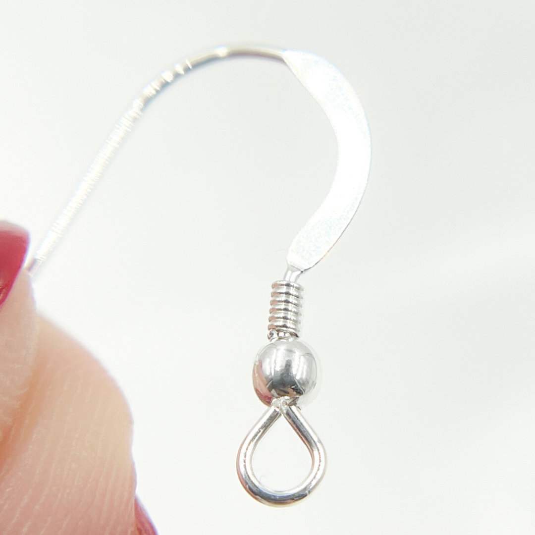925 Sterling Silver Ear Wire with coil. EW1