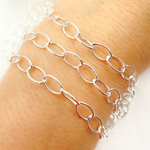 Load image into Gallery viewer, Sterling Silver Oval Link Chain