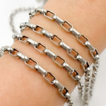 Load image into Gallery viewer, Oxidized Sterling Silver Smooth Oval Chain