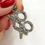 Load image into Gallery viewer, DC013. Diamond Sterling Silver "XO" Pendant