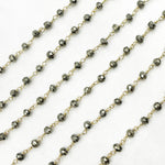Load image into Gallery viewer, Pyrite Gold Plated 925 Sterling Silver Wire Chain.