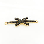Load image into Gallery viewer, DC968. Diamond Sterling Silver Bow Connector