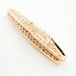 Load image into Gallery viewer, DC1009. Diamond & Sterling Silver Long Barrel Bead